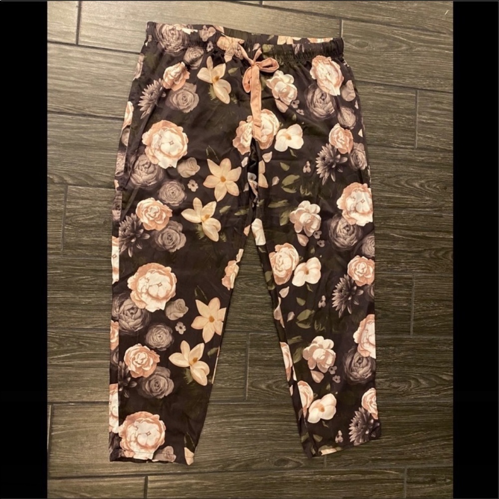 Gilligan & O'Malley Floral Silky Pajama Pants Size XL